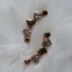 Vintage 90's HSN Curved Heart Earrings